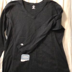 Russel v neck cotton long sleeve shirt